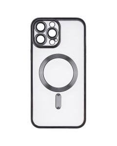 Чохол накладка для iPhone 13 Pro Max WAVE Metal Matte Case with Magnetic Ring MagSafe Чорна (Black)