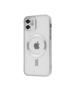 Чехол-накладка для iPhone 12 Pro Max WAVE Metal Matte Case с магнитным кольцом MagSafe серого цвета (Silver)