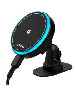 Автодержатель Essager Element (EZJCX-YS01-Z) Магнитный с беспроводной зарядкой Черный (Black)