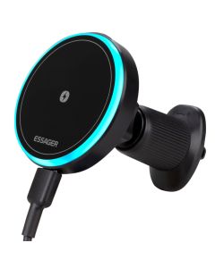 Автодержатель Essager Element (EZJCX-YS01-Z) Магнитный с беспроводной зарядкой Черный (Black)