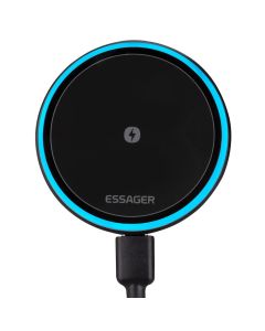 Автодержатель Essager Element (EZJCX-YS01-Z) Магнитный с беспроводной зарядкой Черный (Black)