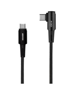 USB кабель Essager Sunset Bend Type Type-C to Type-C 100W 2м (EXCTT1-CGWTA01) Чорний (Black)