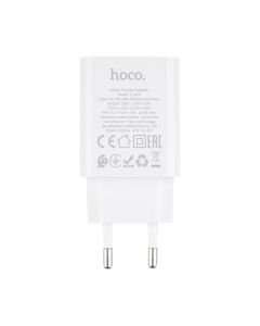 Зарядное устройство Hoco C143A Benefit PD20W (1USB-C) + кабель Type-C to Type-C Белый (White)