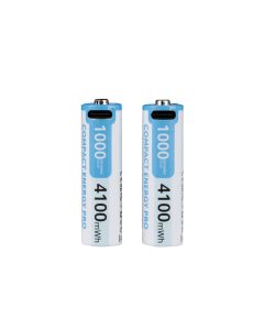 Акумуляторні батарейки Proove Compact Energy Pro AA Type-C 2шт Білі (White)