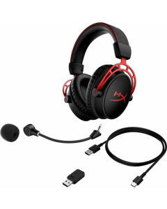 Бездротові повнорозмірні навушники HyperX Cloud Alpha Wireless Чорні (Black-Red)