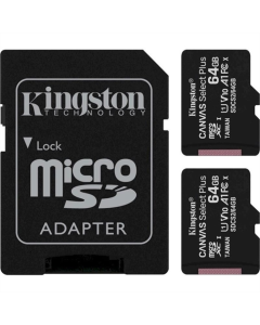 Карта пам`яті MicroSDXC Kingston Canvas Select Plus 2x64Gb UHS-I Class 10 R100MB/s + адаптер