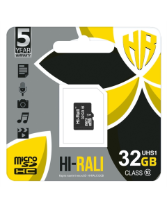 Карта пам`ятi MicroSDHC Hi-Rali 32Gb UHS-I Class 10