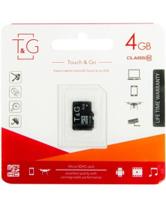 Карта памяти MicroSDHC T&G 4Gb Class 10