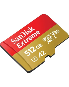 Карта памяти MicroSD SanDisk Extreme 512 Гб C10 UHS-I V30 U3 R190/W130MB/s + адаптер