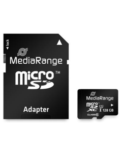 Карта пам`ятi MicroSDHC MediaRange 128Gb UHS-I Class 10 R80/W10MB/s + адаптер