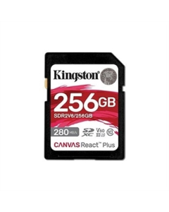Карта пам`яті SDHC Kingston Canvas React Plus 256Gb UHS-II/U3 Class 10 V60 SD R280/W150MB/s