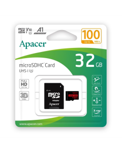 Карта памяти MicroSDHC Apacer 32Gb UHS-I Class 10 + адаптер