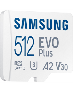 Карта пам`яті MicroSD Samsung Evo Plus 512Gb UHS-I/U3 Class 10 R160MB/s + адаптер