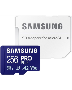 Карта памяти MicroSD Samsung Pro Plus 256Gb UHS-I/U3 Class 10 + адаптер