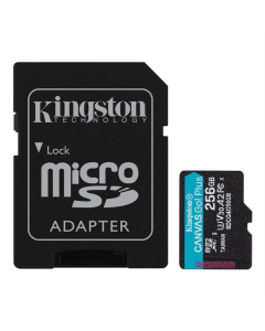 Карта пам`яті MicroSD Kingston Canvas Go Plus 256Gb UHS-I/U3 Class 10 R200/W160MB/s + адаптер