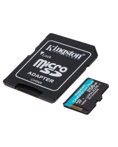 Карта пам`яті MicroSD Kingston Canvas Go Plus 256Gb UHS-I/U3 Class 10 R200/W160MB/s + адаптер