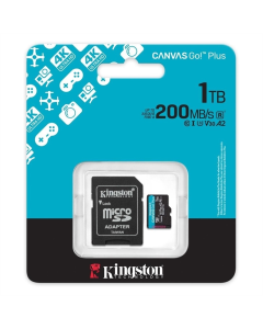 Карта памяти MicroSD Kingston Canvas Go Plus 1Tb UHS-I/U3 Class 10 R200/W160MB/s + адаптер
