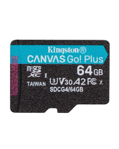 Карта пам`яті MicroSD Kingston Canvas Go Plus 64Gb UHS-I/U3 Class 10 R200/W200MB/s