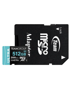 Карта памяти MicroSD Team Ultra 512 Гб UHS-I/U3 Class 10 R200/W170MB/s + адаптер