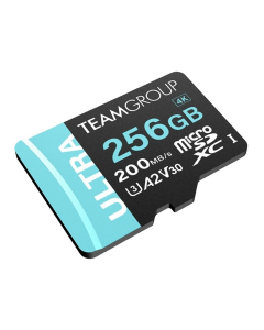 Карта пам`ятi MicroSD Team Ultra 256Gb UHS-I/U3 Class 10 R200/W150MB/s + адаптер