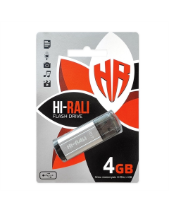 USB флеш 4 Гб Hi-Rali Stark Серебряный (Silver)