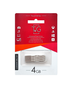 USB Флеш 4Gb T&G 103 Metal Срібна (Silver)