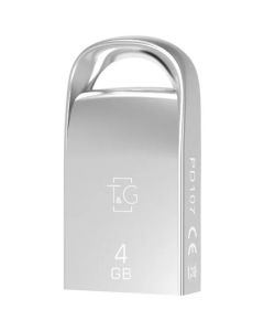 USB Флеш 4Gb T&G 107 Metal Срібна (Silver)