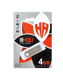 USB Флеш 4Gb Hi-Rali Shuttle Срібна (Silver)