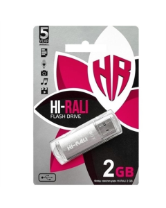 USB флеш 2 Гб Hi-Rali серії Rocket Срібна (Срібло)