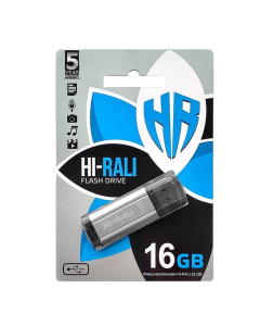 USB флешка 16 Гб Hi-Rali Stark Серебристая (Silver)