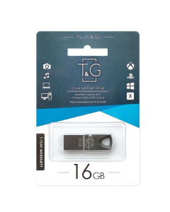 USB Флеш 16Gb T&G 117 Metal Чорна (Black)