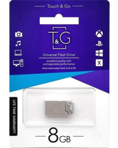 USB Флеш 8Gb T&G 110 Metal Срібна (Silver)
