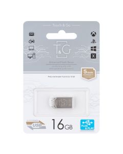 USB Флеш 16Gb T&G 110 Metal Срібна (Silver)