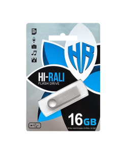 USB Флеш 16Gb Hi-Rali Shuttle Срібна (Silver)