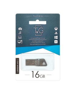 USB Флеш 16Gb T&G 114 Metal Чорна (Black)