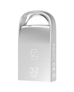 USB Флеш 32Gb T&G 107 Metal Срібна (Silver)