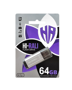 USB флешка 64 Гб Hi-Rali Stark Серебристая (Silver)