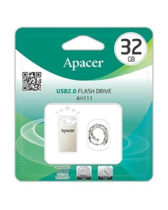 USB Флеш 64Gb Apacer AH111 Срібна (Silver/Crystal)
