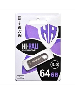 USB Флеш 64Gb Hi-Rali Shuttle (USB 3.0) Срібна (Silver)