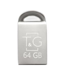 USB Флеш 64Gb T&G 107 Metal Срібна (Silver)