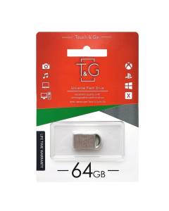 USB Флеш 64Gb T&G 107 Metal Срібна (Silver)