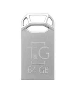 USB Флеш 64Gb T&G 110 Metal Срібна (Silver)