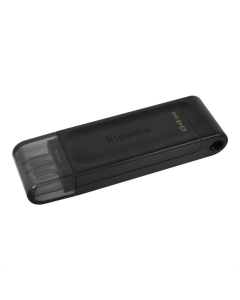 USB Флеш 64Gb Type-C Kingston DataTraveler 70 (USB 3.2) Чорна (Black)
