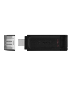 USB Флеш 64Gb Type-C Kingston DataTraveler 70 (USB 3.2) Чорна (Black)