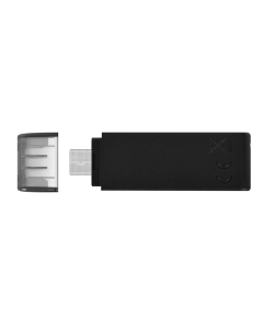 USB Флеш 64Gb Type-C Kingston DataTraveler 70 (USB 3.2) Чорна (Black)