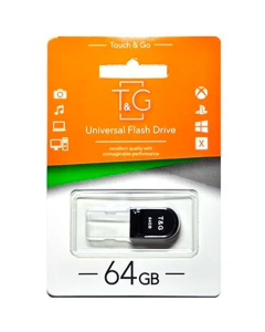 USB Флеш 64Gb T&G 010 Shorty Чорна (Black)