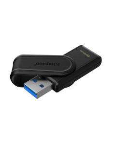 USB Флеш 64Gb Kingston DataTraveler Exodia S (USB 3.2) Чорна (Black Blue)