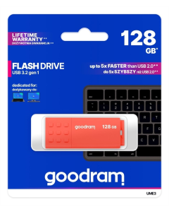 USB Флеш 128Gb Goodram UME3 Care (USB 3.2) Помаранчева (Orange)