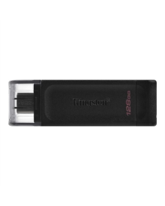 USB Флеш 128Gb Type-C Kingston DataTraveler 70 (USB 3.2) Чорна (Black)
