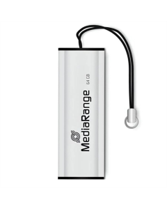 USB флеш-накопитель 64 Гб MediaRange (USB 3.0) Серебристый (черно-серый)